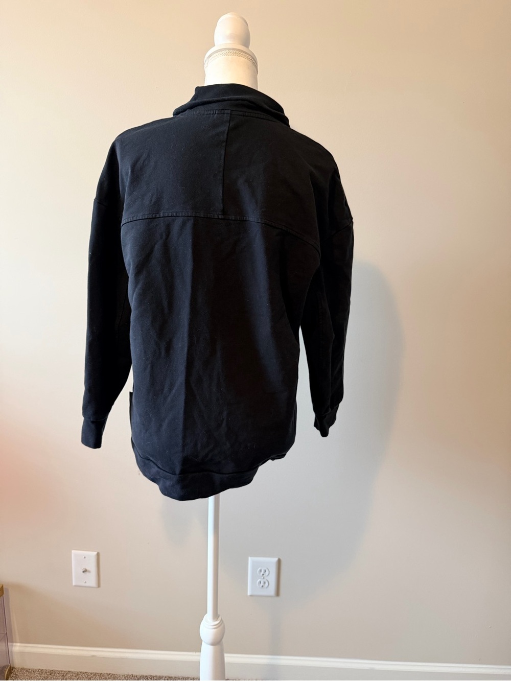 Varley Morrison high funnel neck relaxed fit Sweatshirt women's size small black - Picture 11 of 15